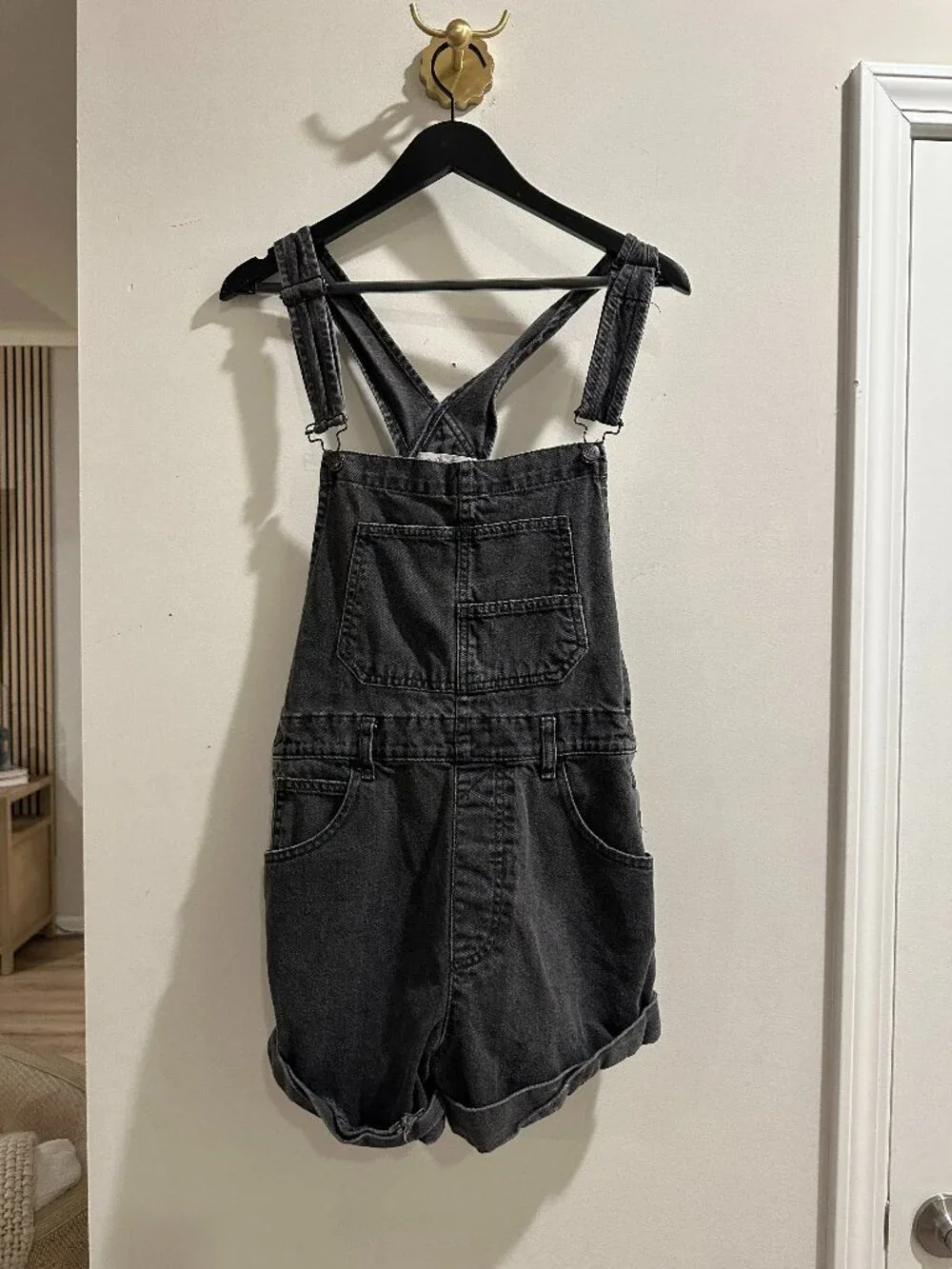 FREE PEOPLE Ziggy Shortall in Wash Black Size Medium